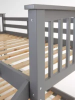 Grey triple bunk bed with strong frame and stylish design
