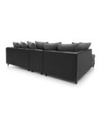 Large Darcy Leather + Fabric 5 Seater Corner Sofa - Image 3